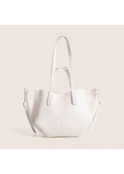 Skórzana mała torba shopper - Biały ze sklepu Intimica.pl w kategorii Torby Shopper bag - zdjęcie 183699211