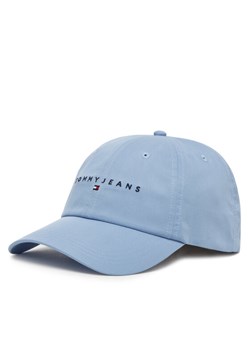 Czapka z daszkiem Tommy Jeans Linear Logo 6 Panel AW0AW16868 Błękitny ze sklepu eobuwie.pl w kategorii Czapki z daszkiem damskie - zdjęcie 183699272