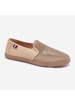 EVento Męskie Ażurowe Siateczka Tenisówki Trampki Beżowe beżowy ze sklepu ButyModne.pl w kategorii Trampki męskie - zdjęcie 183699633