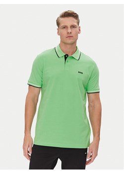 BOSS Polo Paul 50506193 Zielony Slim Fit - id: 0000305107121 - marki BOSS HUGO BOSS - 183701121 BOSS Polo Paul 50506193 Zielony Slim Fit ze sklepu MODIVO w kategorii T-shirty męskie - zdjęcie 183701121