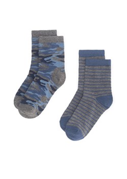 Action Boy Zestaw 2 par wysokich skarpet dziecięcych 8KB-003-AW23 (2-pack) Niebieski ze sklepu MODIVO w kategorii Skarpetki dziecięce - zdjęcie 183701201