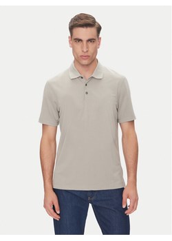 Calvin Klein Polo LV04LB220G Beżowy Regular Fit ze sklepu MODIVO w kategorii T-shirty męskie - zdjęcie 183706283