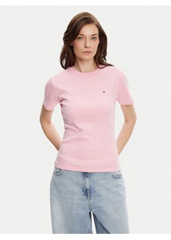 Tommy Hilfiger T-Shirt New Cody WW0WW40587 Różowy Slim Fit ze sklepu MODIVO w kategorii Bluzki damskie - zdjęcie 183706332