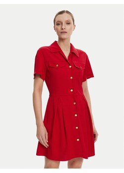 Tommy Hilfiger Sukienka koszulowa WW0WW45819 Czerwony Regular Fit ze sklepu MODIVO w kategorii Sukienki - zdjęcie 183706341