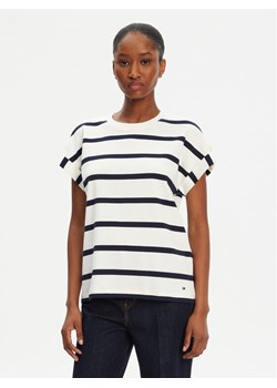 Tommy Hilfiger T-Shirt Gold Button WW0WW45628 Granatowy Regular Fit ze sklepu MODIVO w kategorii Bluzki damskie - zdjęcie 183706430