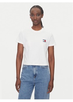 Tommy Jeans T-Shirt DW0DW21423 Biały Regular Fit ze sklepu MODIVO w kategorii Bluzki damskie - zdjęcie 183706432