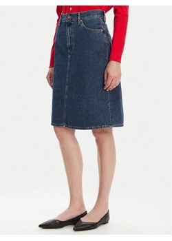 Tommy Hilfiger Spódnica jeansowa WW0WW45666 Granatowy Straight Fit ze sklepu MODIVO w kategorii Spódnice - zdjęcie 183706470