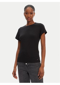 Tommy Hilfiger T-Shirt WW0WW45731 Czarny Slim Fit ze sklepu MODIVO w kategorii Bluzki damskie - zdjęcie 183706522