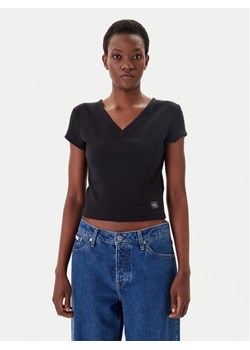 Calvin Klein Jeans T-Shirt LV047C910G Czarny Regular Fit ze sklepu MODIVO w kategorii Bluzki damskie - zdjęcie 183706594