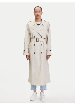 Tommy Hilfiger Trencz WW0WW45632 Beżowy Oversize ze sklepu MODIVO w kategorii Płaszcze damskie - zdjęcie 183706670