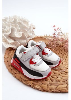 Sneakersy Dziecięce Na Rzep Czerwone Krissandra ze sklepu ZAZOO w kategorii Buty sportowe dziecięce - zdjęcie 183709461