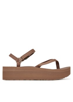 Sandały Teva Flatform Slim 1164630 Brązowy ze sklepu eobuwie.pl w kategorii Sandały damskie - zdjęcie 183709600