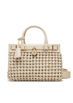 Torebka Tommy Hilfiger American Icon Mini Tote Le Wo AW0AW17395 Beżowy - id: 8721106698305 - marki Tommy Hilfiger - 183709964 Torebka Tommy Hilfiger American Icon Mini Tote Le Wo AW0AW17395 Beżowy ze sklepu eobuwie.pl w kategorii Torby letnie - zdjęcie 183709964