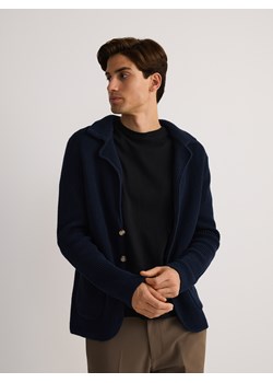 Reserved - Bawełniany kardigan - granatowy ze sklepu Reserved w kategorii Swetry męskie - zdjęcie 183720150