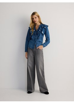 Reserved - Jeansy wide leg baggy - jasnoszary ze sklepu Reserved w kategorii Jeansy damskie - zdjęcie 183720760