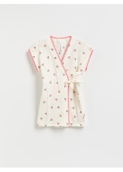Reserved - Wzorzyste kimono na plażę - złamana biel ze sklepu Reserved w kategorii Bluzy dziewczęce - zdjęcie 183721733