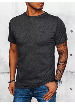 T-shirt męski gładki antracytowy Dstreet RX5047 ze sklepu DSTREET.PL w kategorii T-shirty męskie - zdjęcie 183723321