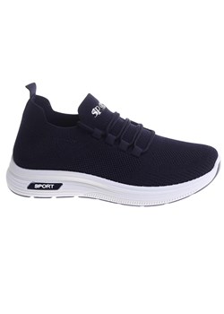 Lekkie granatowe męskie sneakersy /D1-2 17761 GF285/ ze sklepu Pantofelek24.pl w kategorii Buty sportowe męskie - zdjęcie 183723343