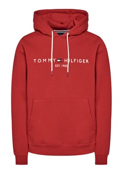 Tommy Hilfiger Bluza Logo Hoody MW0MW11599 Czerwony Regular Fit ze sklepu MODIVO w kategorii Bluzy męskie - zdjęcie 183724871
