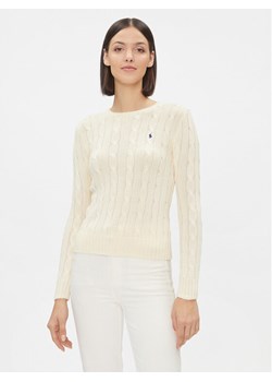Polo Ralph Lauren Sweter 211891640010 Écru Regular Fit - id: 0000303185107 - marki Polo Ralph Lauren - 183725291 Polo Ralph Lauren Sweter 211891640010 Écru Regular Fit ze sklepu MODIVO w kategorii Swetry damskie - zdjęcie 183725291