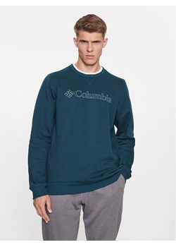 Columbia Bluza M Logo Fleece Crew Niebieski Regular Fit ze sklepu MODIVO w kategorii Bluzy męskie - zdjęcie 183725883