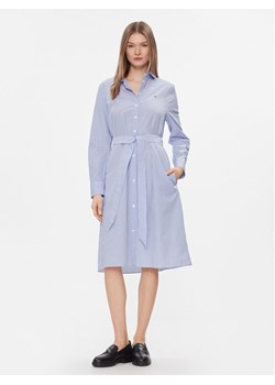 Tommy Hilfiger Sukienka koszulowa Essential WW0WW41001 Niebieski Regular Fit ze sklepu MODIVO w kategorii Sukienki - zdjęcie 183725930
