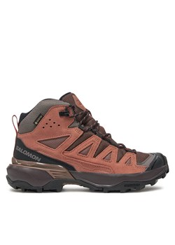 Salomon Trekkingi X Ultra 360 Leather Mid Gore-Tex L47571000 Brązowy ze sklepu MODIVO w kategorii Buty trekkingowe damskie - zdjęcie 183726322