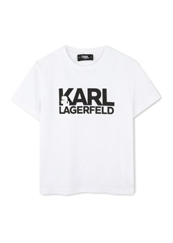 Karl Lagerfeld Kids T-Shirt Z30435 S Biały Regular Fit ze sklepu MODIVO w kategorii T-shirty chłopięce - zdjęcie 183726412