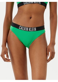 Calvin Klein Swimwear Dół od bikini KW0KW02856 Zielony ze sklepu MODIVO w kategorii Stroje kąpielowe - zdjęcie 183737254