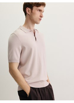 Reserved - Sweter polo z wiskozą - pastelowy róż ze sklepu Reserved w kategorii Swetry męskie - zdjęcie 183738111