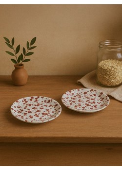 Sinsay - Talerz z nakrapianym wzorem 2 pack - brązowy ze sklepu Sinsay w kategorii Talerze - zdjęcie 183738892