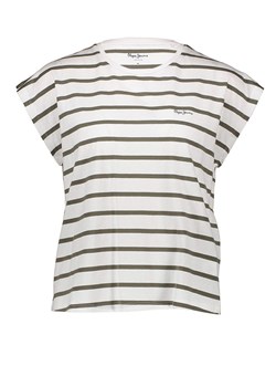 Pepe Jeans Koszulka w kolorze biało-oliwkowym ze sklepu Limango Polska w kategorii Bluzki damskie - zdjęcie 183739520