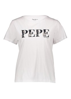 Pepe Jeans Koszulka w kolorze białym ze sklepu Limango Polska w kategorii Bluzki damskie - zdjęcie 183739524