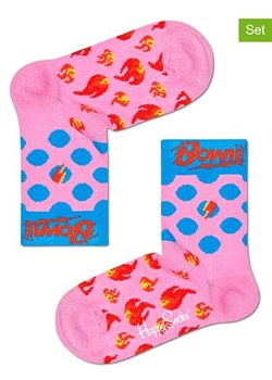 Happy Socks Skarpety (2 pary) w kolorze jasnoróżowym ze sklepu Limango Polska w kategorii Skarpetki dziecięce - zdjęcie 183740671