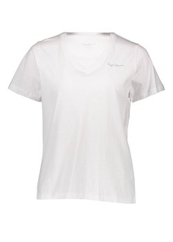 Pepe Jeans Koszulka w kolorze białym ze sklepu Limango Polska w kategorii Bluzki damskie - zdjęcie 183741001