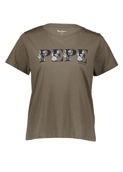 Pepe Jeans Koszulka w kolorze khaki ze sklepu Limango Polska w kategorii Bluzki damskie - zdjęcie 183741003