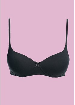 Biustonosz dla nastolatek bez cięć z termicznie modelowanymi miseczkami - CZARNY - 65AA czarny ze sklepu PH KEY Sp. z o.o.  w kategorii Biustonosze - zdjęcie 183741892