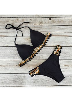 Bikini kąpielowe z kolorowymi frędzlami - ŻÓŁTY / S ze sklepu Valetta.pl w kategorii Stroje kąpielowe - zdjęcie 183742914
