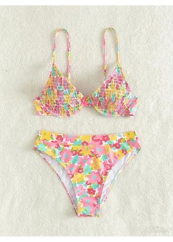 Usztywniane bikini w kwiaty - RÓŻOWY / S ze sklepu Valetta.pl w kategorii Stroje kąpielowe - zdjęcie 183747201