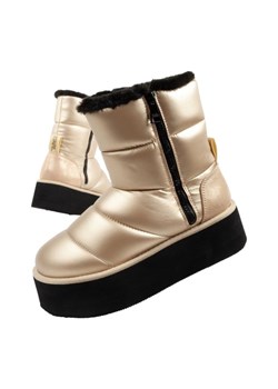 Buty, śniegowce Karl Lagerfeld Thermo KL48554HGD złoty ze sklepu ButyModne.pl w kategorii Śniegowce damskie - zdjęcie 183748334