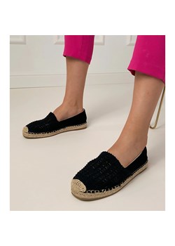 Czarne espadryle ażurowe na platformie Plevis ze sklepu ButyModne.pl w kategorii Espadryle damskie - zdjęcie 183748464