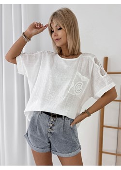 bluzka varissa biała one size ze sklepu UBRA w kategorii Bluzki damskie - zdjęcie 183750151