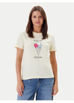 ONLY T-Shirt Fun Life 15349901 Żółty Regular Fit ze sklepu MODIVO w kategorii Bluzki damskie - zdjęcie 183751421