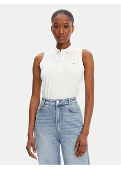 Tommy Hilfiger T-Shirt Gold Button WW0WW45628 Biały Regular Fit ze sklepu MODIVO w kategorii Bluzki damskie - zdjęcie 183751450
