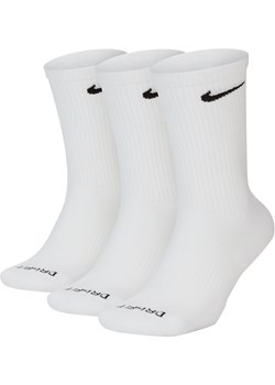 Klasyczne skarpety treningowe Nike Everyday Plus Cushioned (3 pary) - Biel ze sklepu Nike poland w kategorii Skarpetki damskie - zdjęcie 183756600