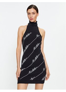 ROTATE Sukienka dzianinowa Sequin Logo 110112100 Czarny Slim Fit ze sklepu MODIVO w kategorii Sukienki - zdjęcie 183757312