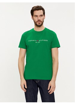 Tommy Hilfiger T-Shirt Logo MW0MW11797 Zielony Regular Fit ze sklepu MODIVO w kategorii T-shirty męskie - zdjęcie 183757342