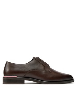 Półbuty Tommy Hilfiger Core Rwb Hilfiger Text Lth Shoe FM0FM05255 Brązowy ze sklepu eobuwie.pl w kategorii Półbuty męskie - zdjęcie 183757680