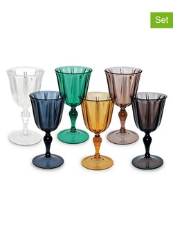 Trendy Kitchen by EXCÉLSA Kieliszki (6 szt.) &quot;Country Chic&quot; w różnych kolorach do wina - 250 ml ze sklepu Limango Polska w kategorii Kieliszki - zdjęcie 183762773