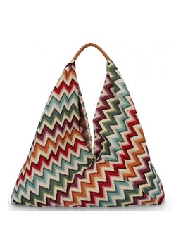 Włoska Torebka Shopper bag w Modne Wzory 835 Multikolor ze sklepu PaniTorbalska w kategorii Torby Shopper bag - zdjęcie 183762791